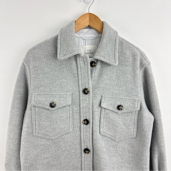 ARITZIA WILFRED Ganna Shirt jacket. Shacket. Light grey  size XS - Picture 3 of 8